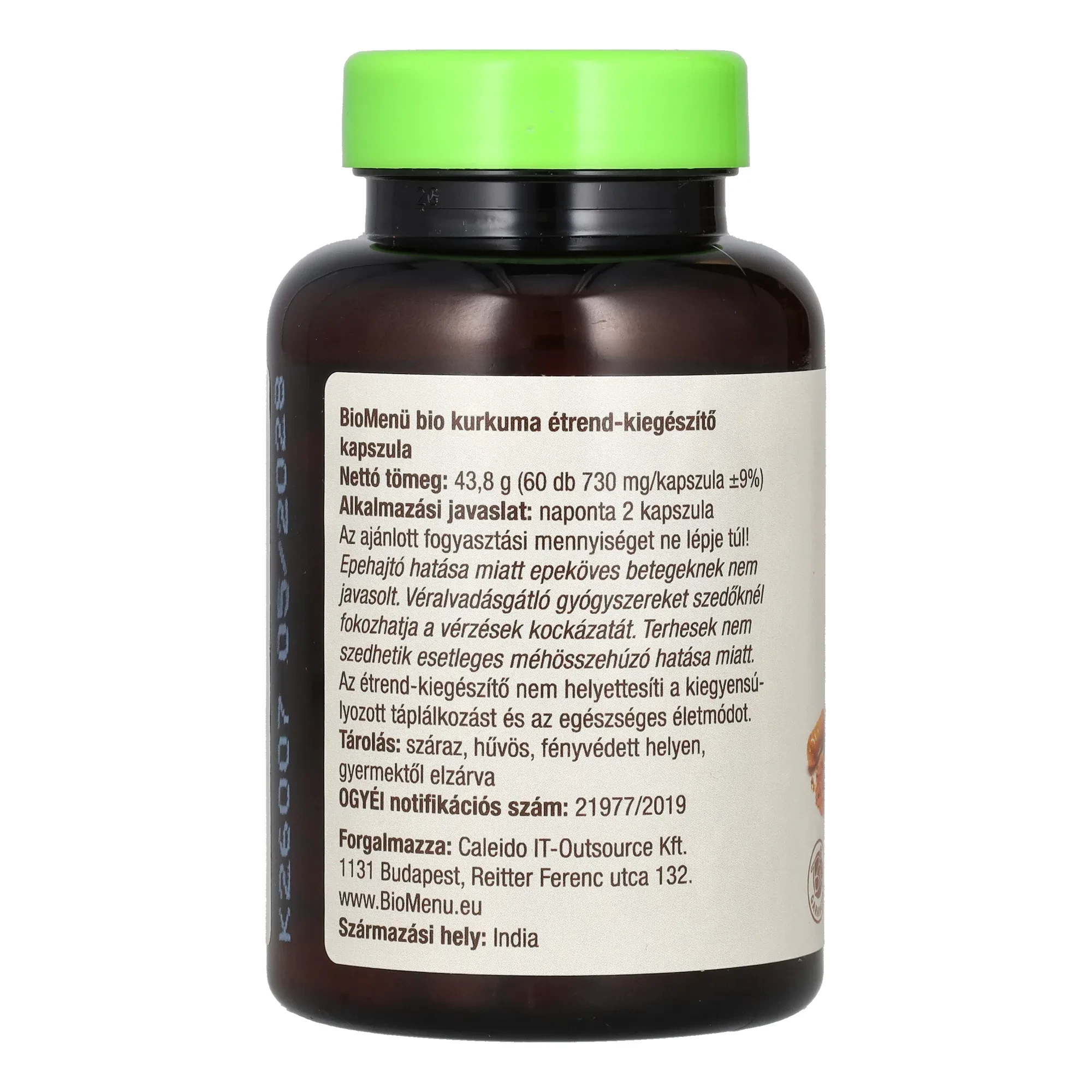 BioMenü BIO KURKUMA kapszula 60 db