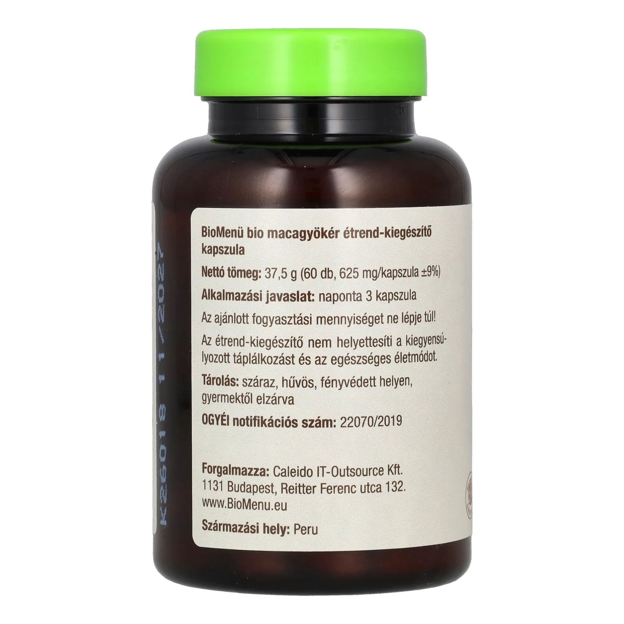 BioMenü Macagyökér kapszula 60db