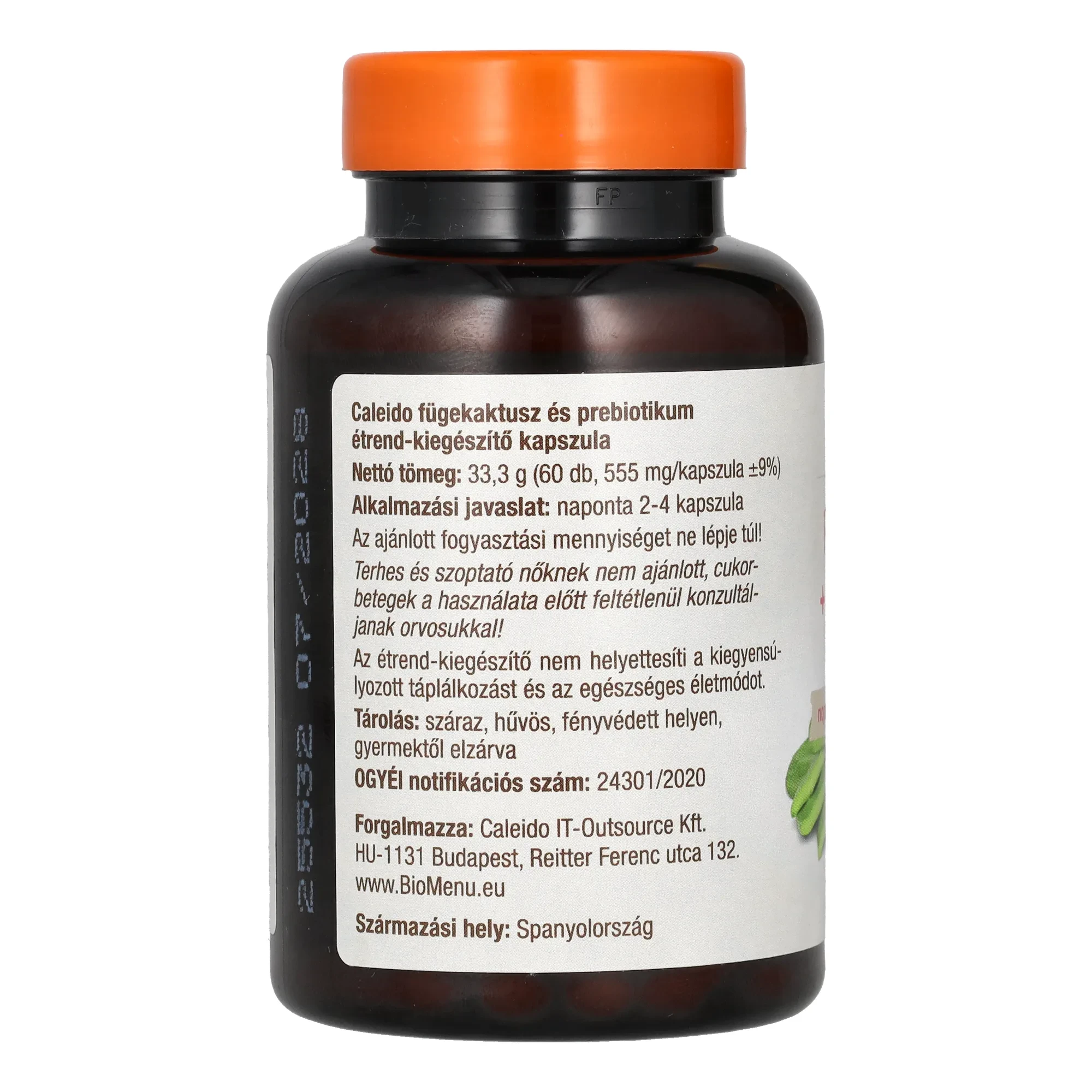 Caleido Fügekaktusz + PREBIOTIKUM kapszula 60db