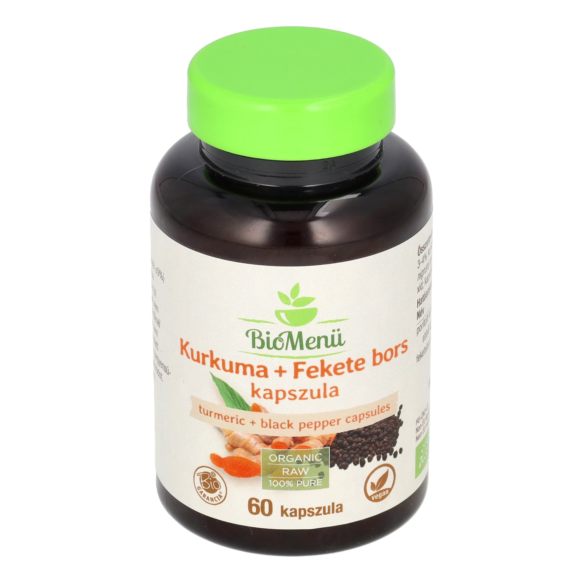 BioMenü BIO KURKUMA + FEKETE BORS kapszula 60 db
