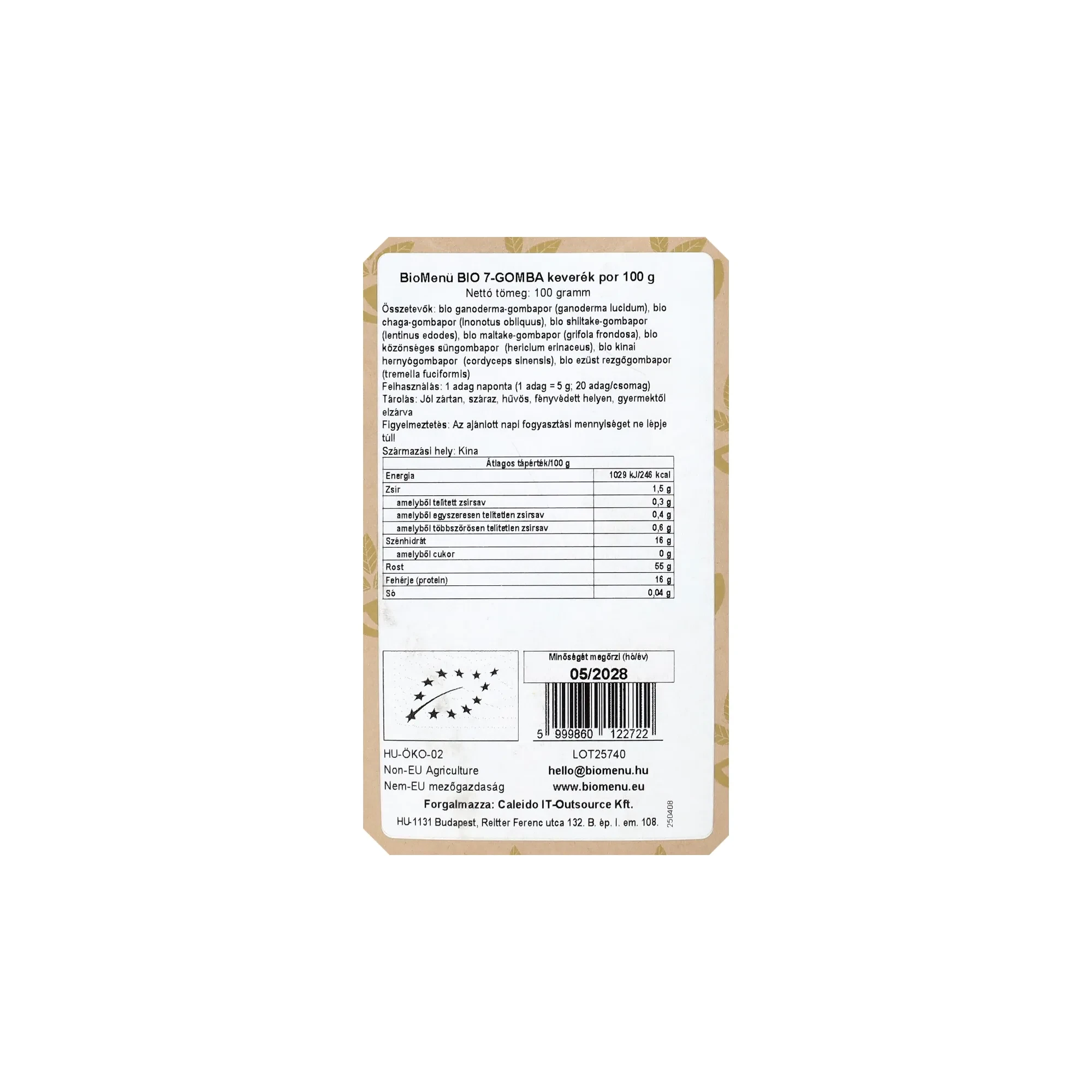 BIO 7-GOMBA keverék por 100 g
