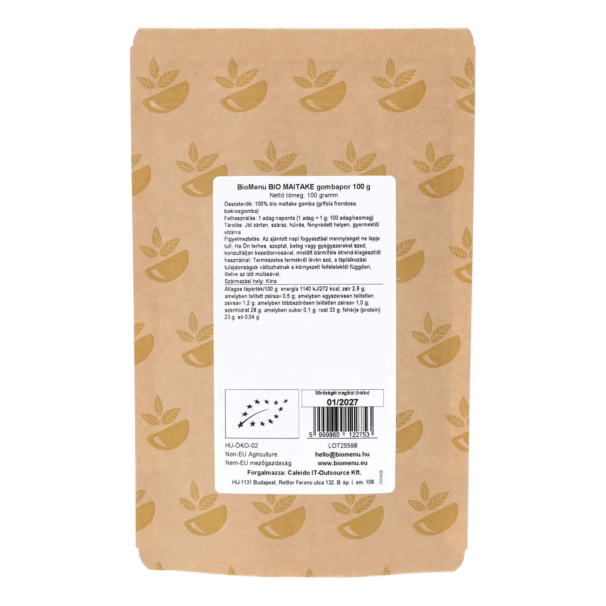 BioMenü BIO MAITAKE gombapor 100 g