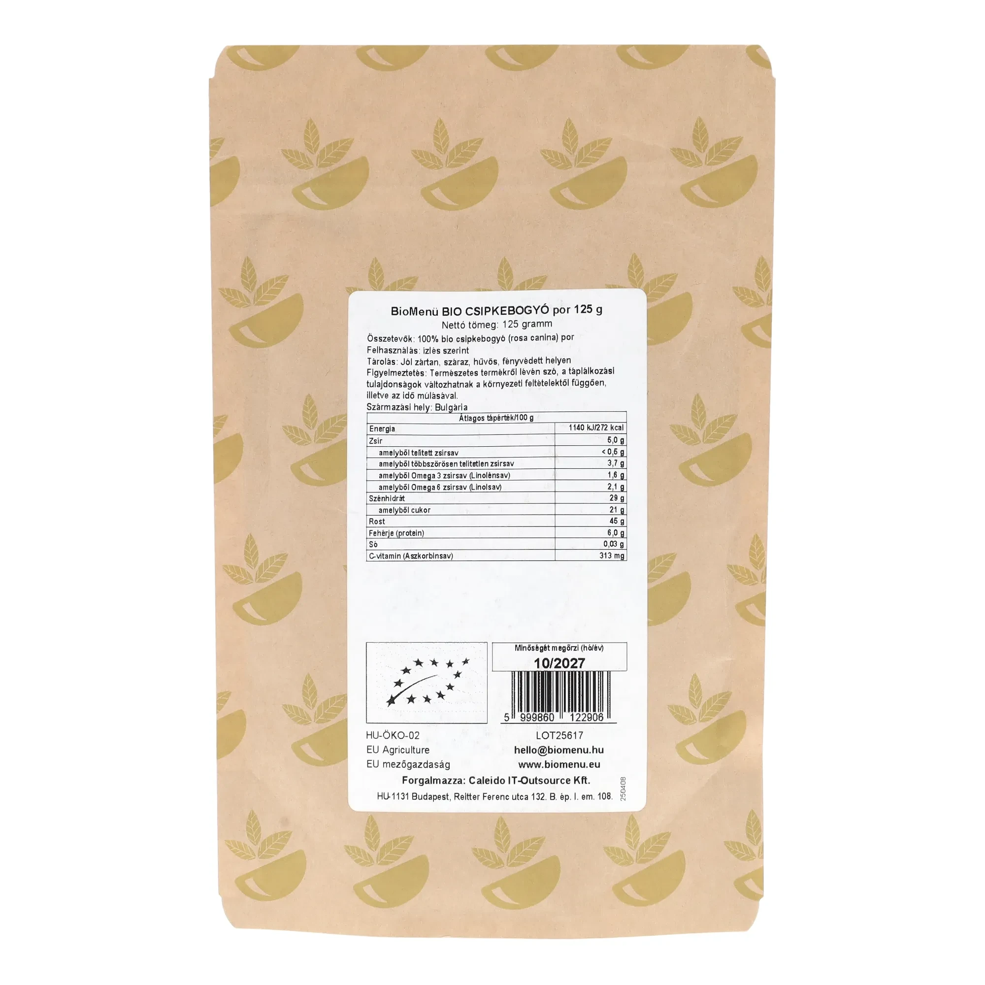 BioMenü BIO CSIPKEBOGYÓ por 125 g