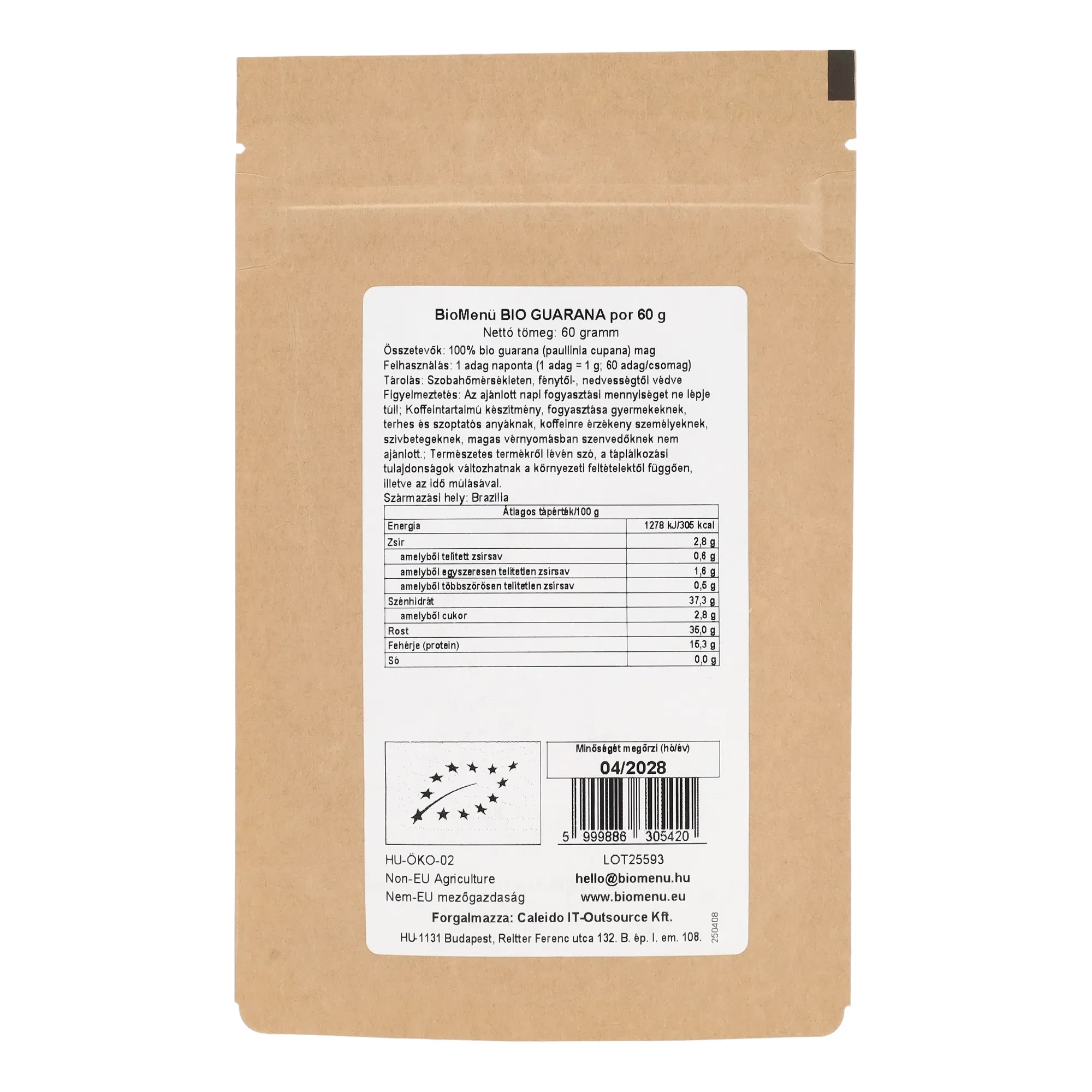 BioMenü BIo Guarana por 60g