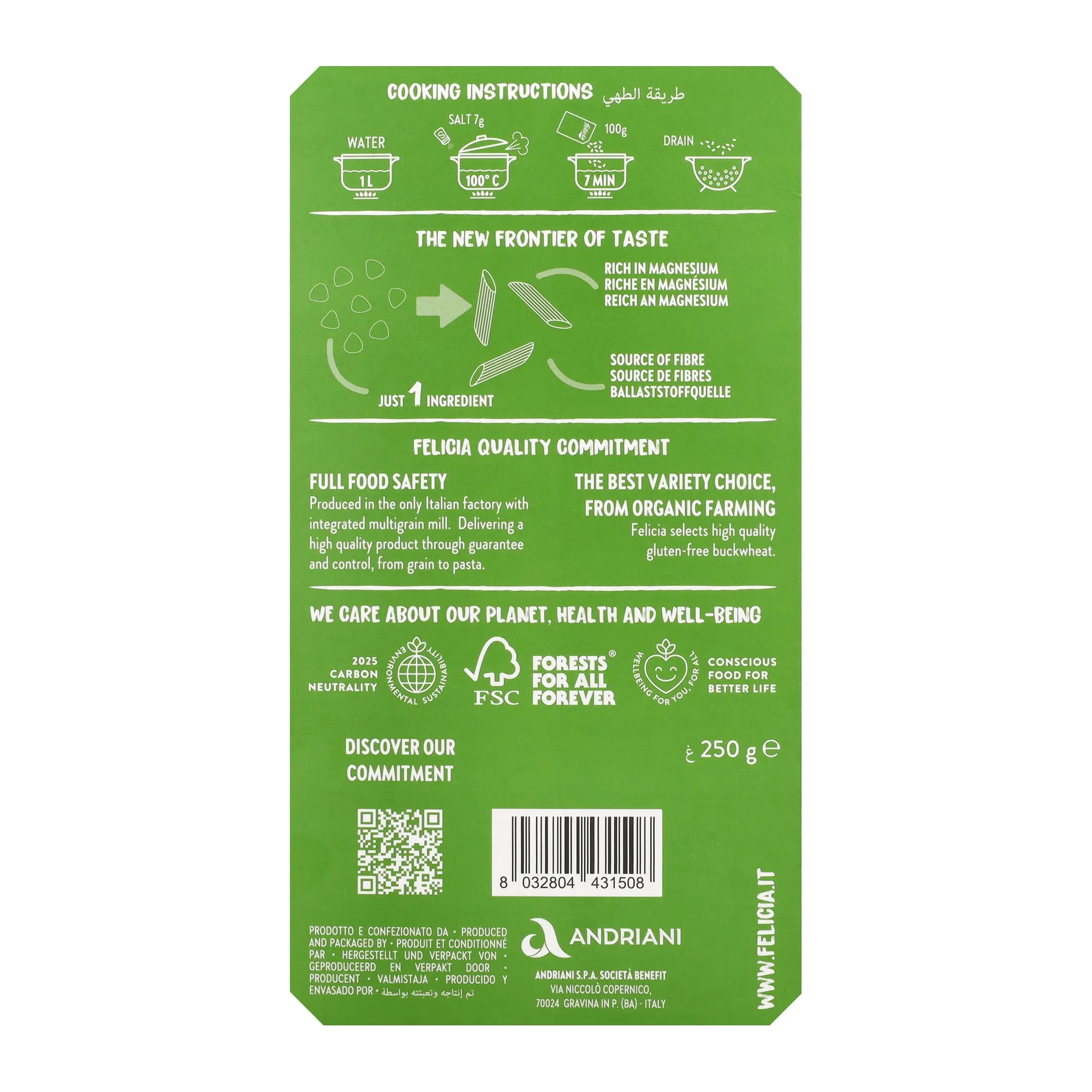 Felicia Bio hajdina penne 250g