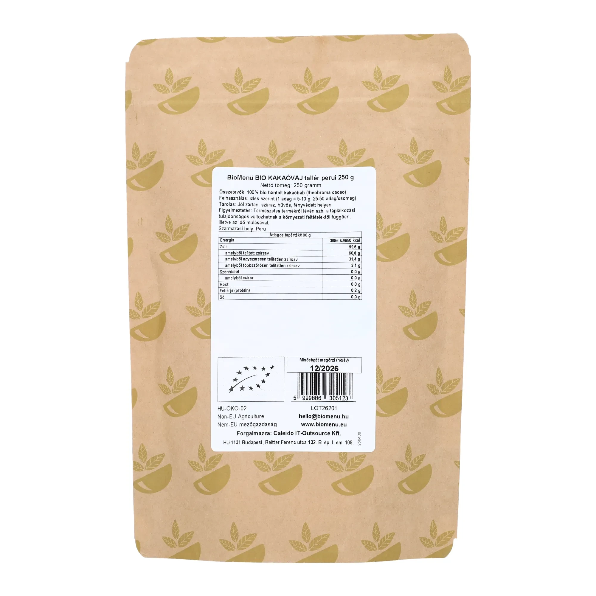 BIO KAKAÓVAJ tallér perui 250 g