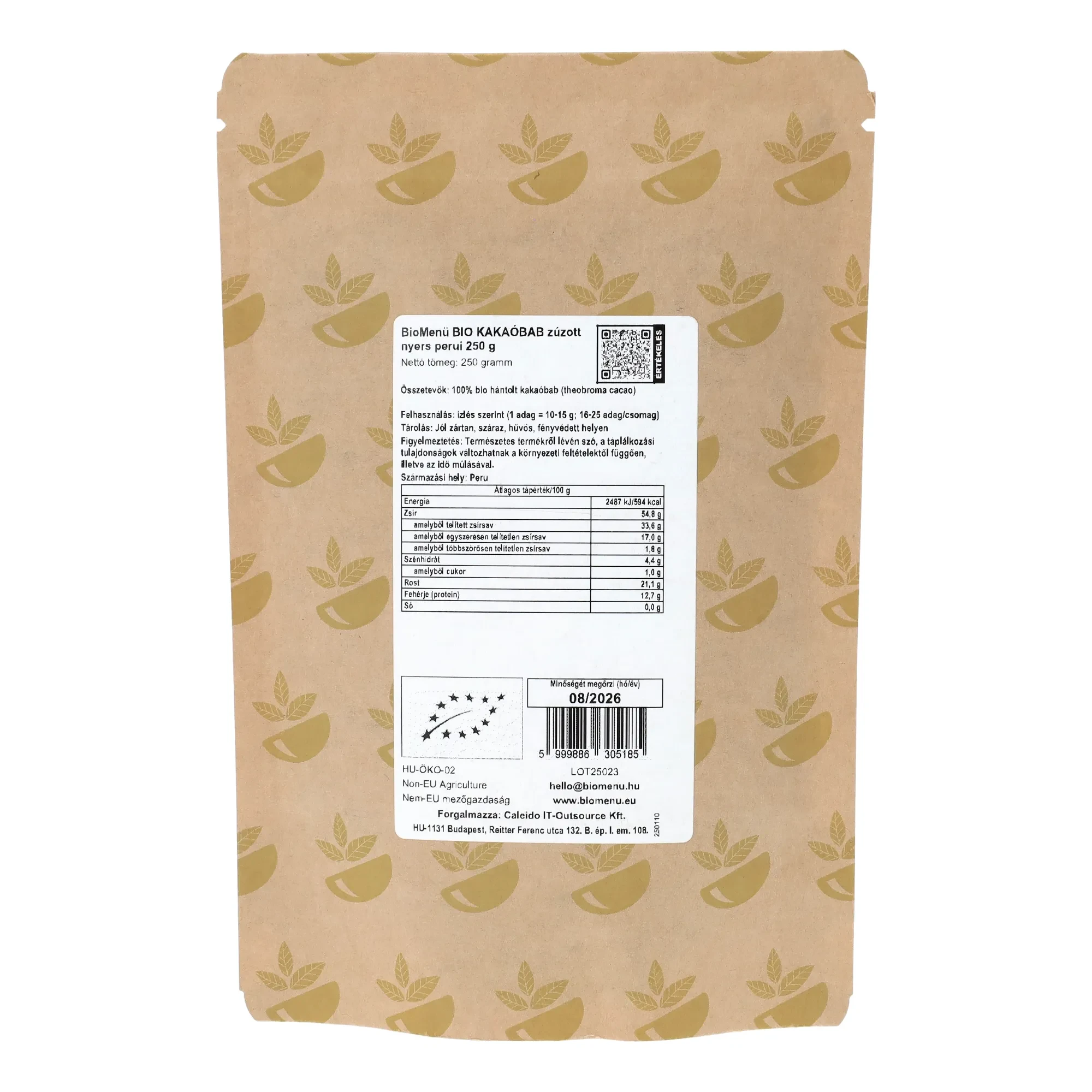 BIO KAKAÓBAB zúzott nyers perui 250 g