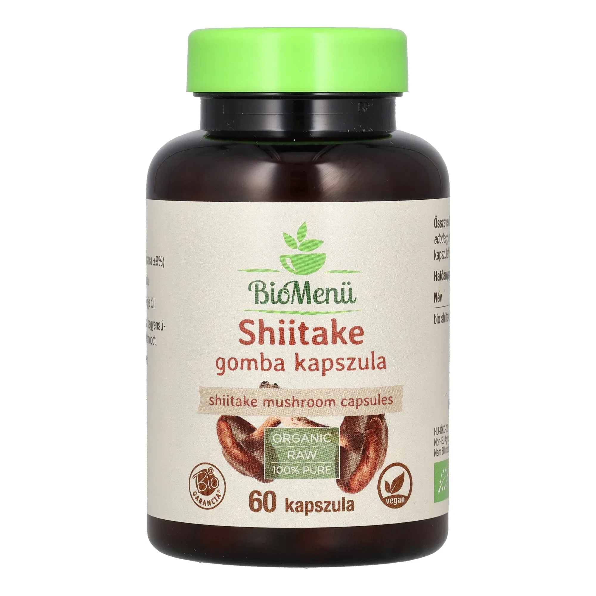 BioMenü BIO SHIITAKE gomba kapszula 60 db
