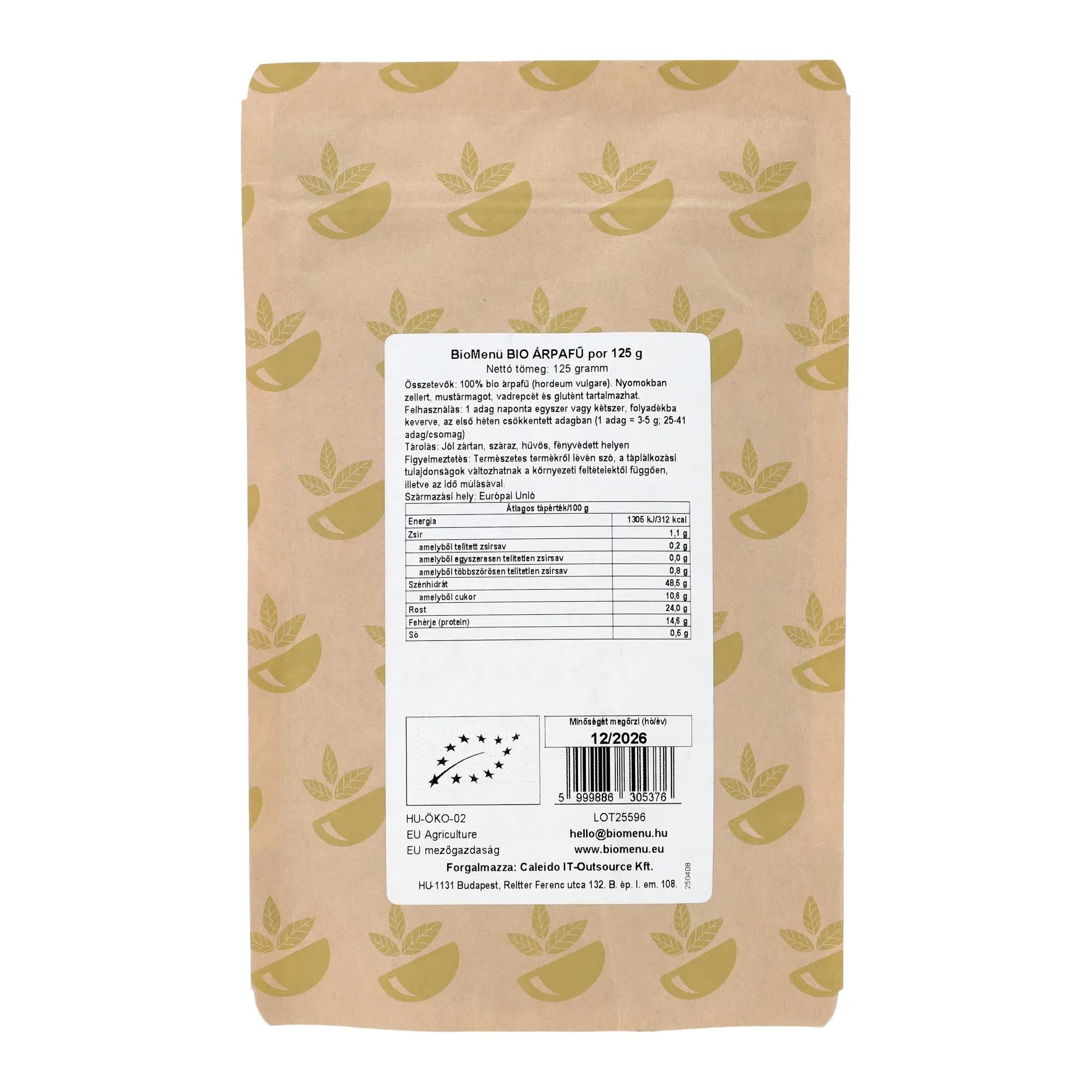 BioMenü BIO ÁRPAFŰ por 125 g