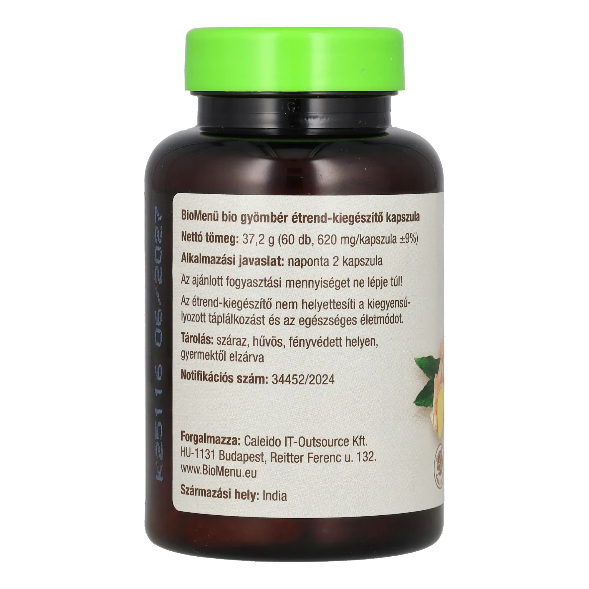 BioMenü BIO GYÖMBÉR kapszula 60 db
