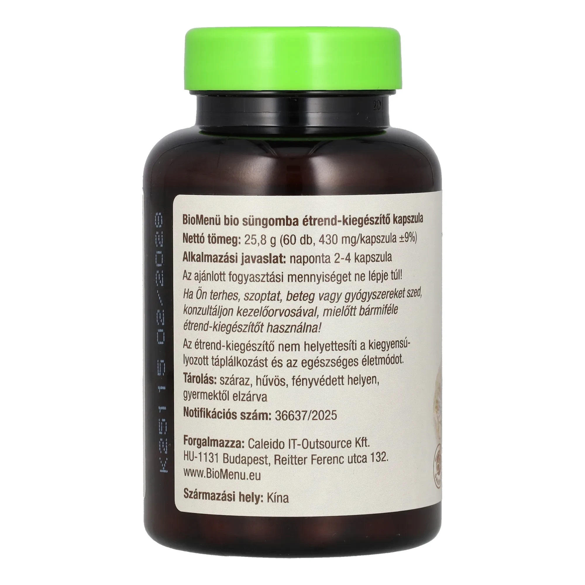BioMenü BIO Süngomba kapszula 60 db