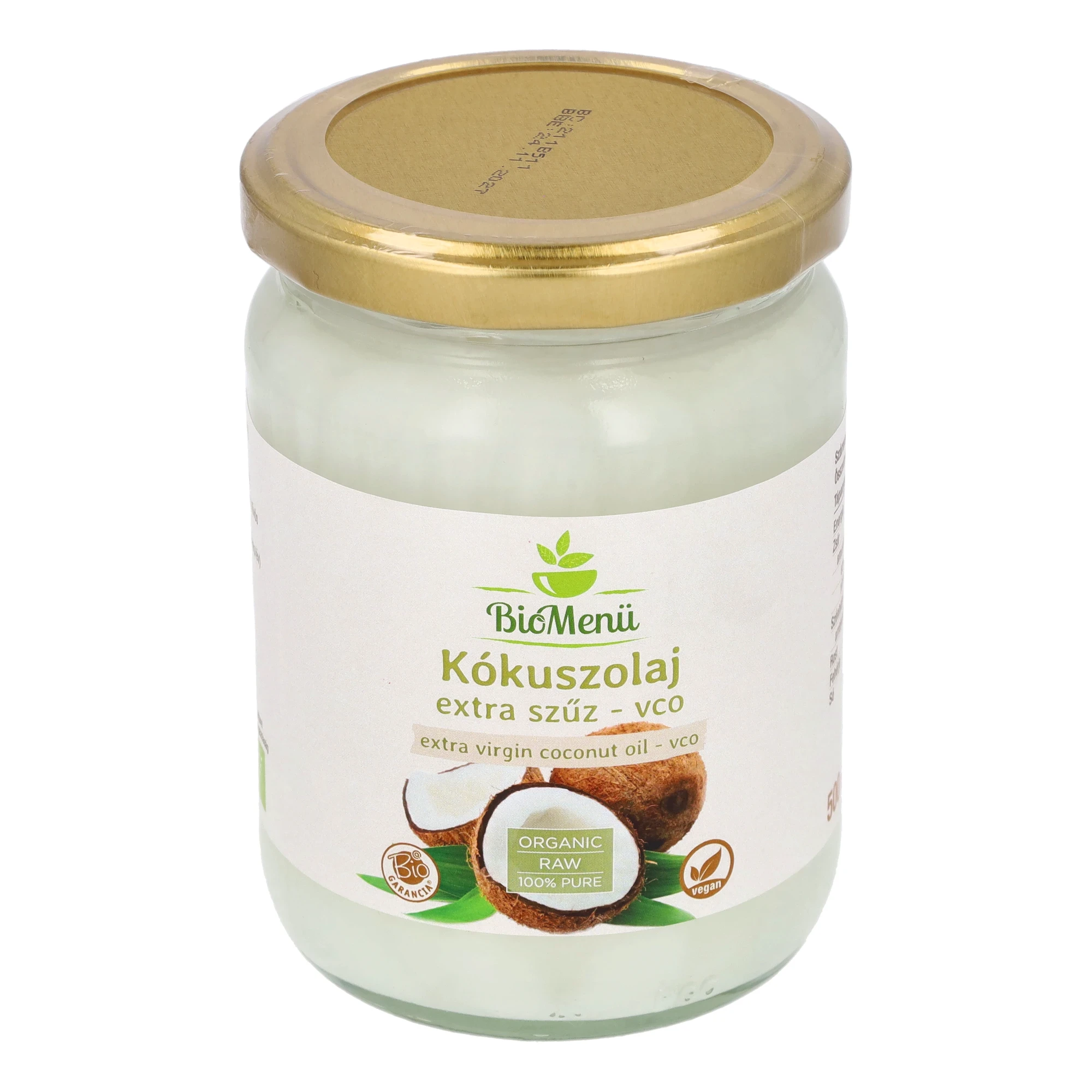 BioMenü Bio Kókuszolaj VCO szűz 500ml