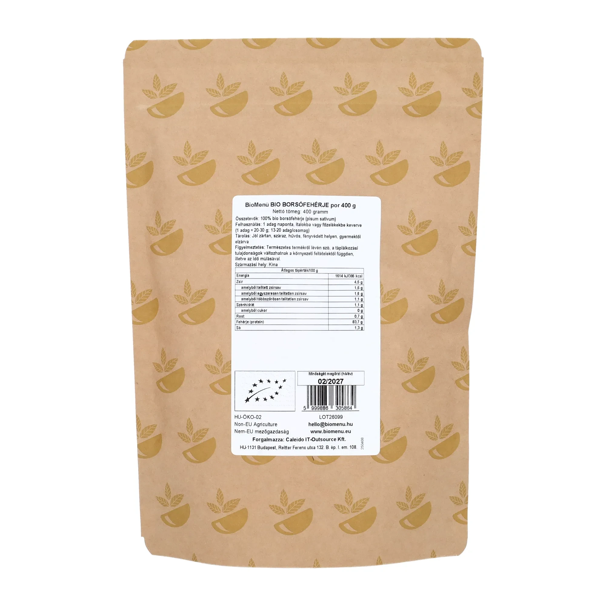 BioMenü borsófehérje por 400g