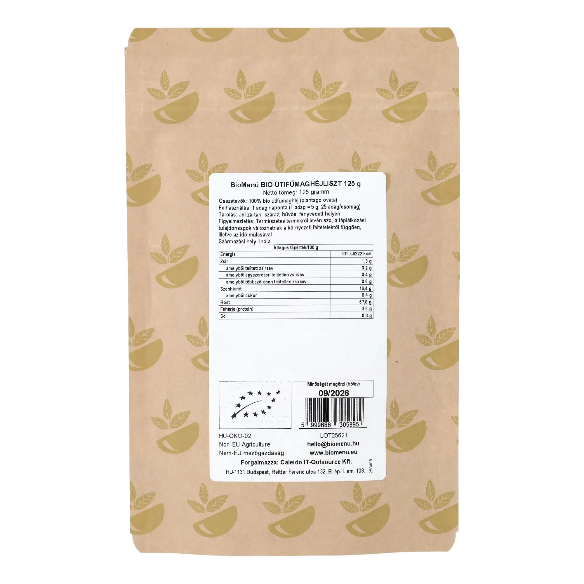 BioMenü Útifű maghéj por 125g