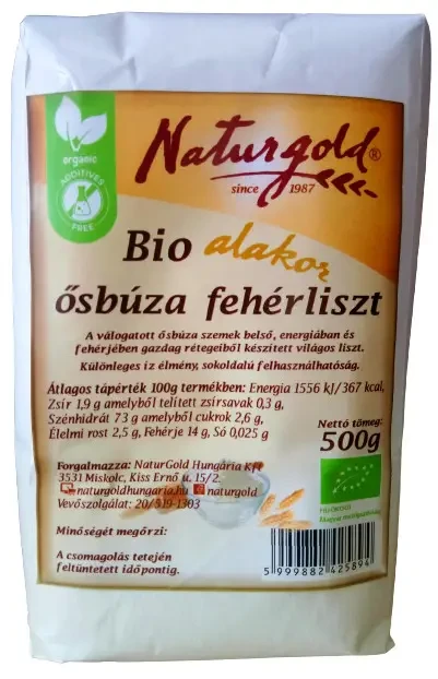 Natugold Bio alakor ősbúza fehérliszt 500g