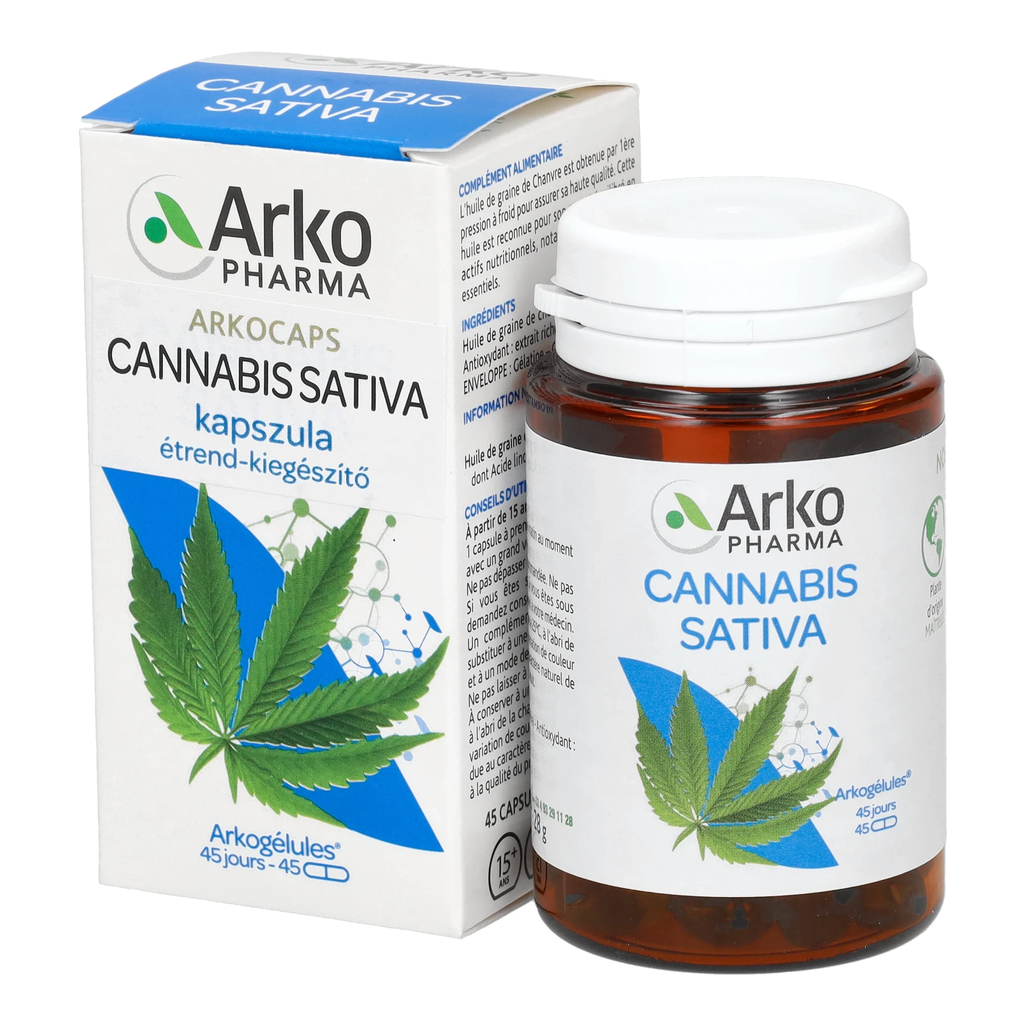 Arkocaps Cannabis Sativa kapszula 45 db