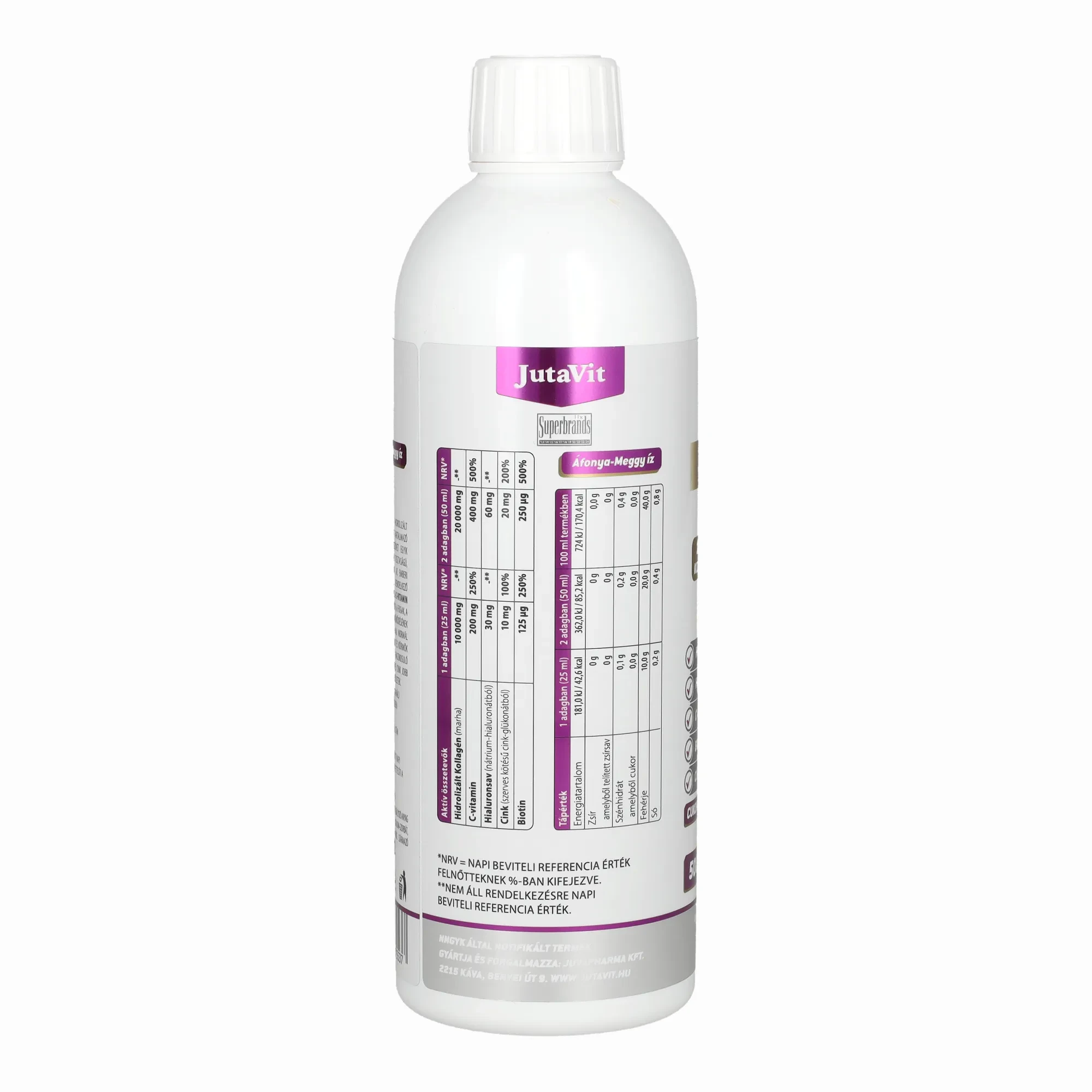 JutaVit Collagen + Hialuron Matrix Áfonya-Meggy 500ml