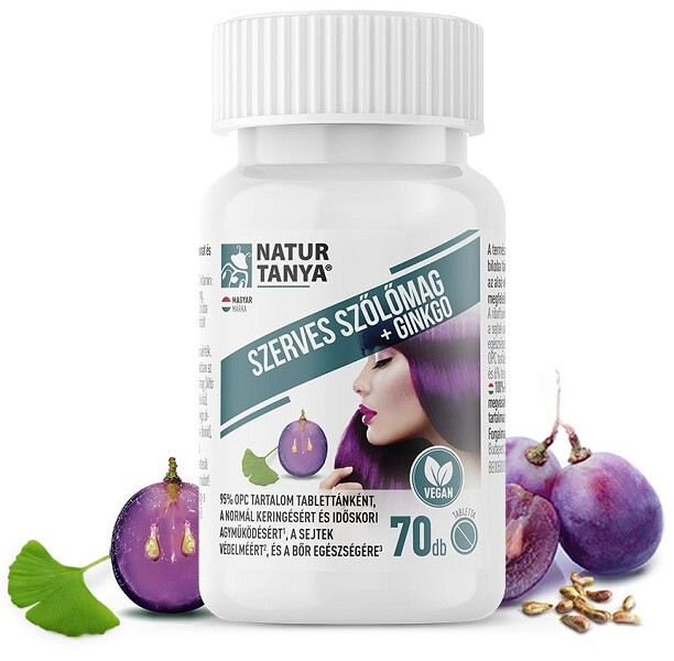 Szerves Szőlőmag -95% OPC tartalom 70db (Natur Tanya)