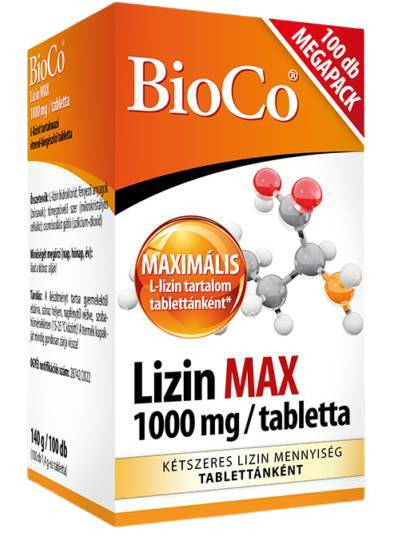 BioCo Lizin Max 1000mg Megapack tabletta 100db