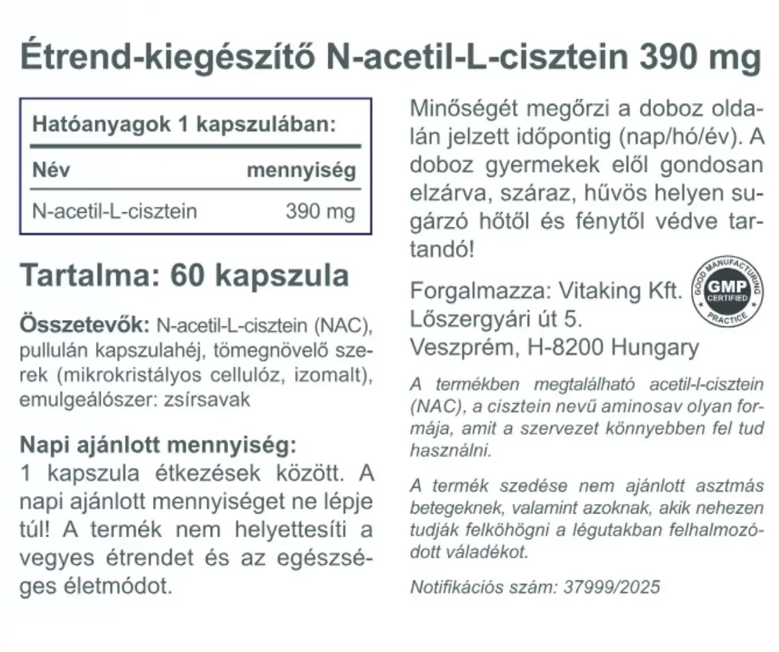 VK NAC-390 390mg 60db