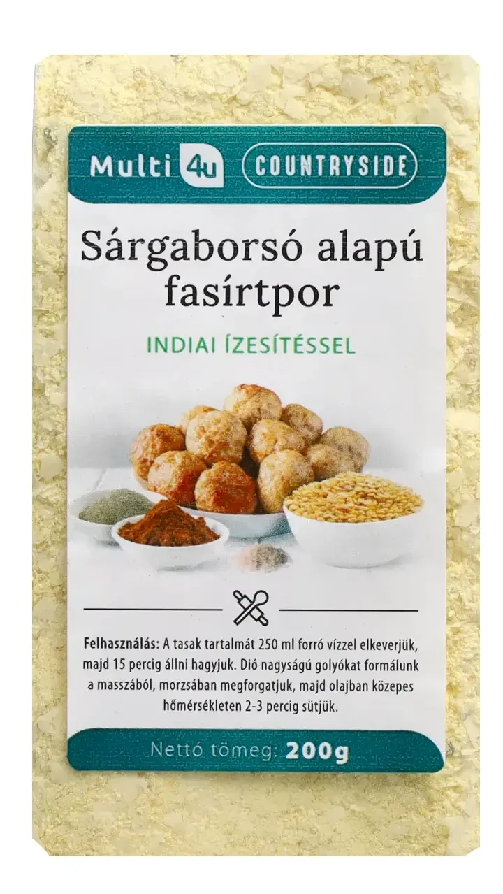 Multi 4U Countryside Sárgaborsó fasírt indiai 200g