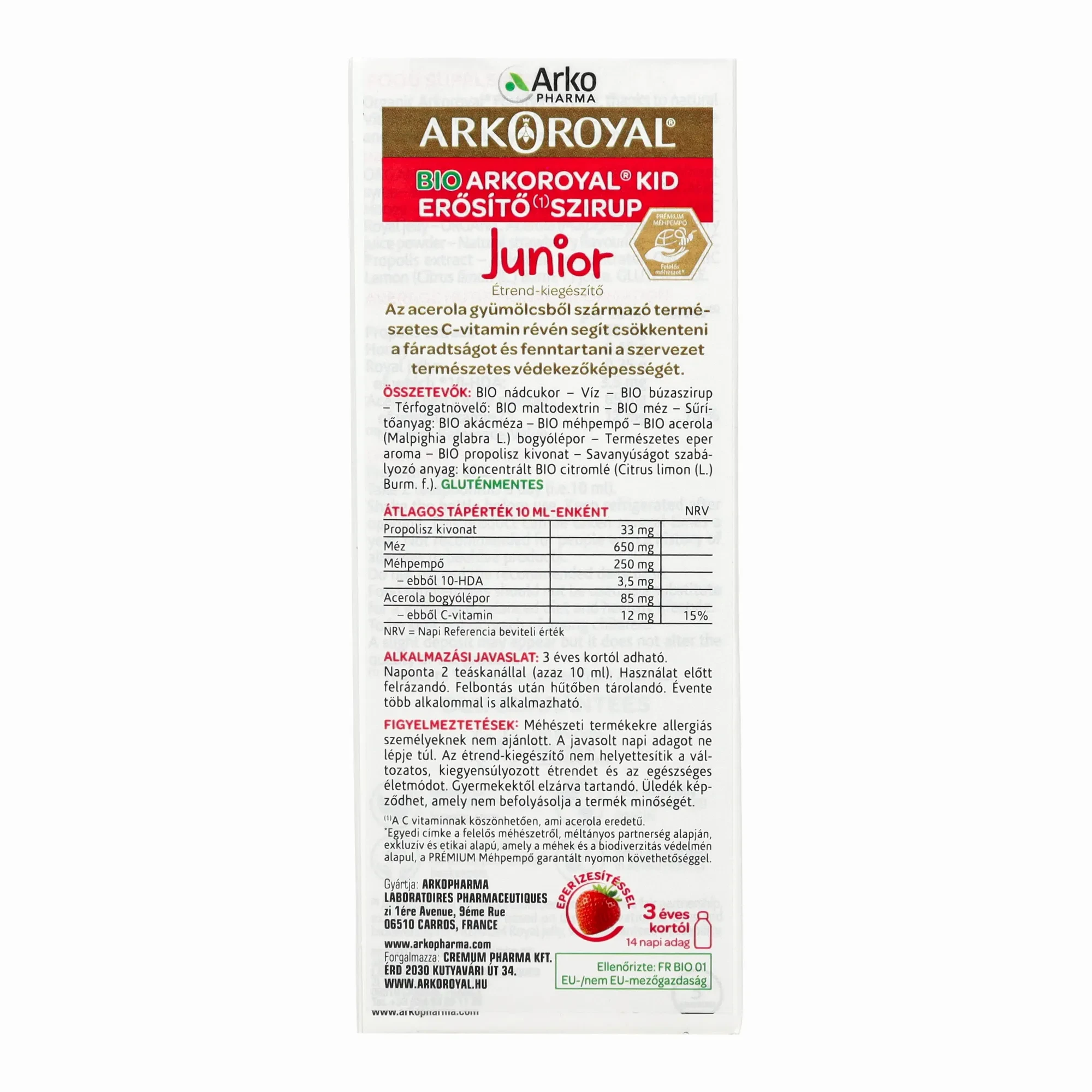 Arkoroyal Bio Kid Méhpempő oldat 140ml