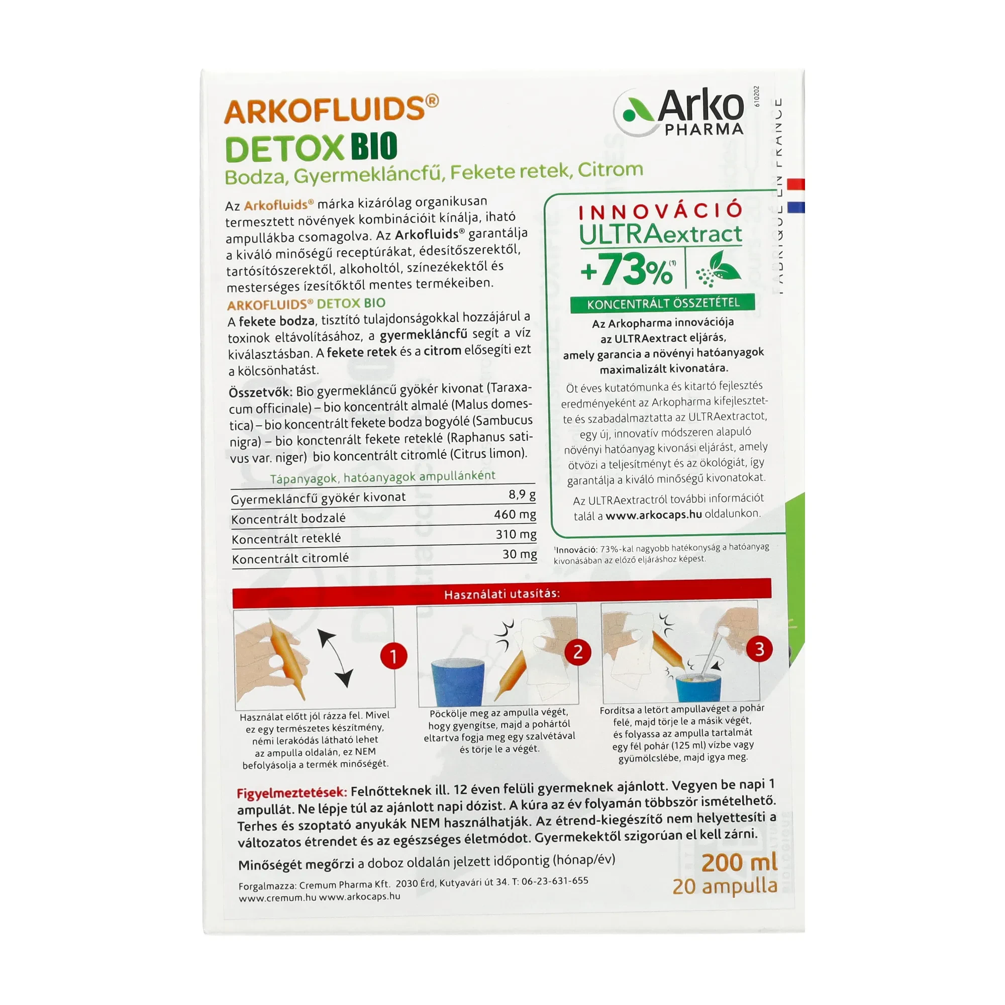 Arkofluids Bio Detox 20db ampulla