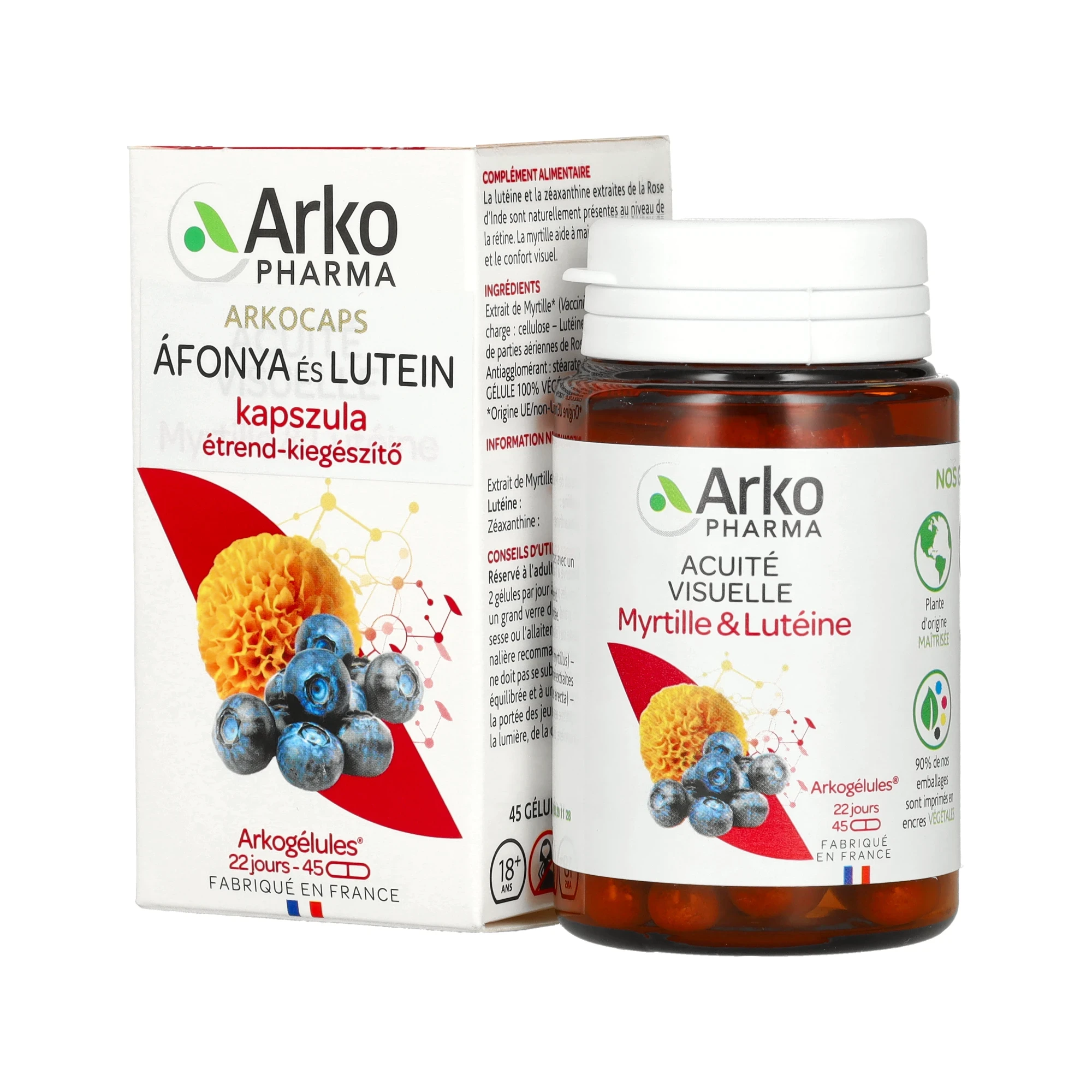 Arkocaps Áfonya és Lutein kapszula 45 db