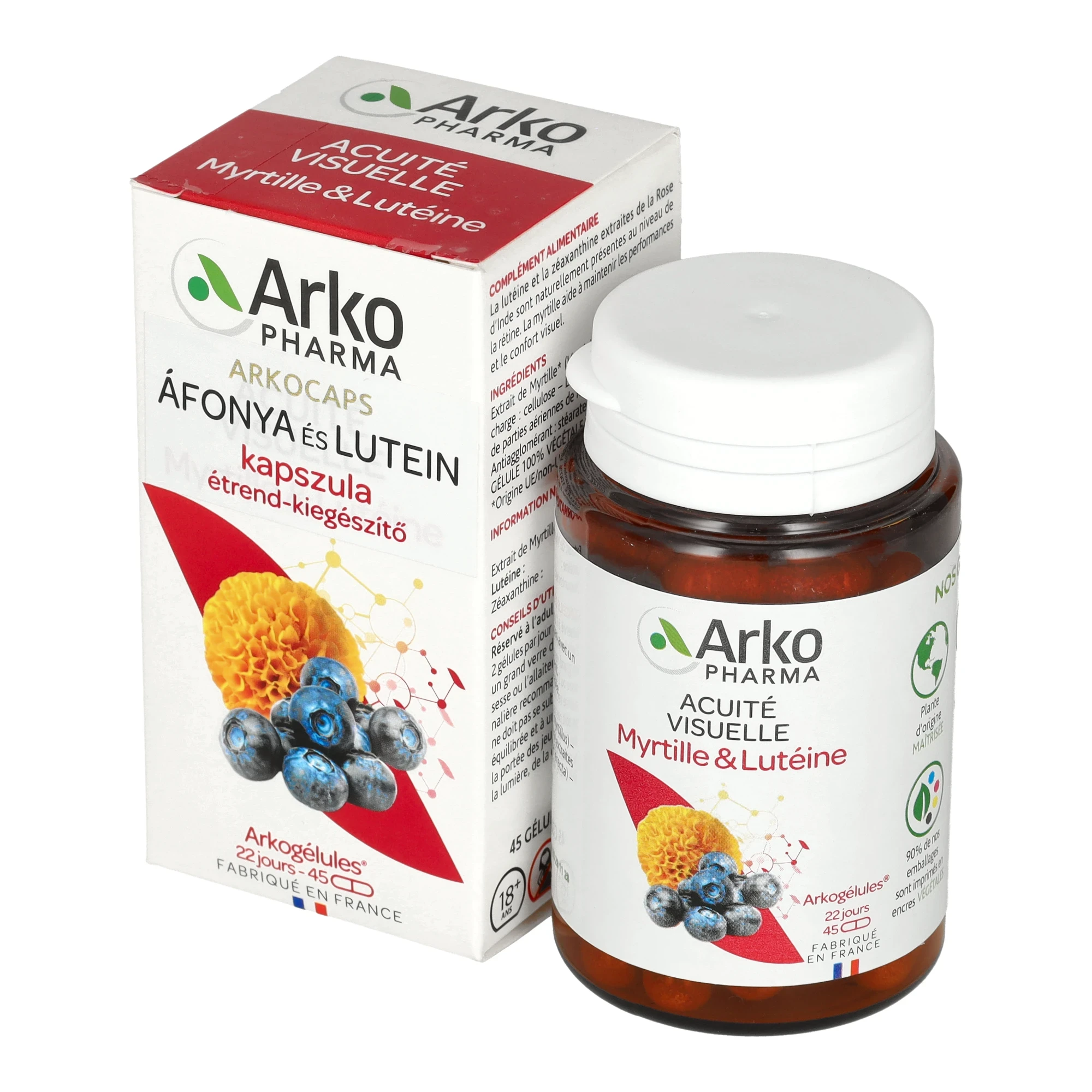 Arkocaps Áfonya és Lutein kapszula 45 db