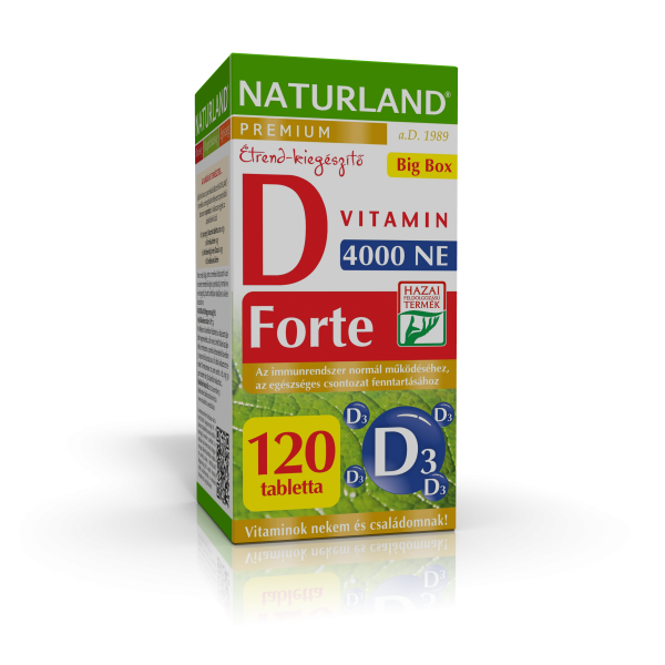NL Prémium D-vitamin Forte tabletta 120 db