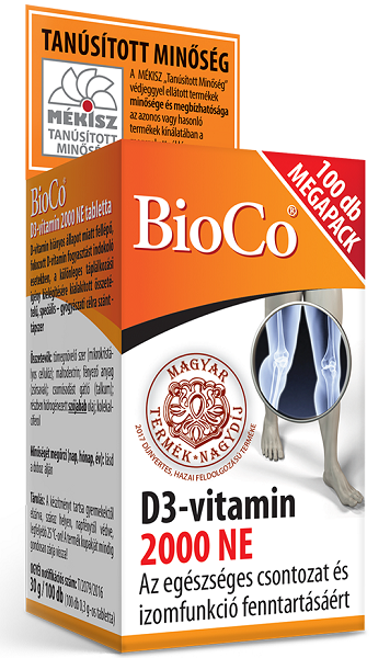 BioCo D3 2000NE Vitamin tabletta 100db
