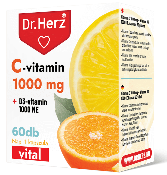 Dr. Herz C vitamin 1000 mg + D3-vitamin 1000NE 60 db