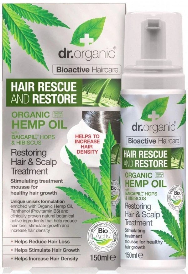 Dr. Organic Hajserkentő kezelés kendermagolajjal 150 ml