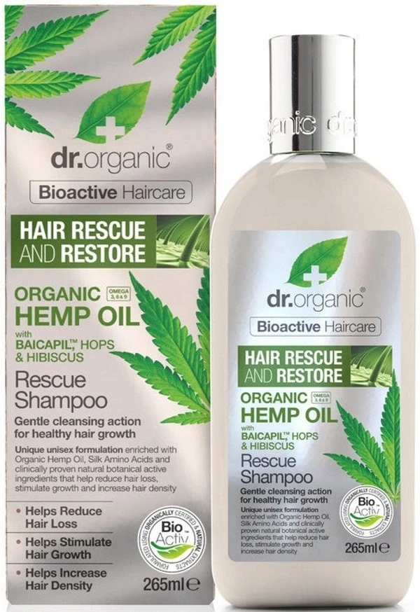 Dr. Organic Hajserkentő sampon kendermagolajjal 265 ml