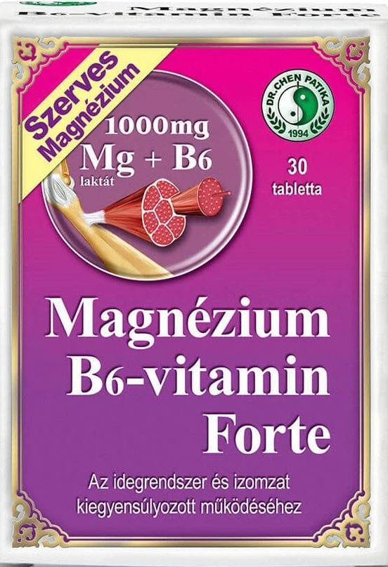 Dr. Chen Magnézium B6-vitamin Forte tabletta 30db 1000mg
