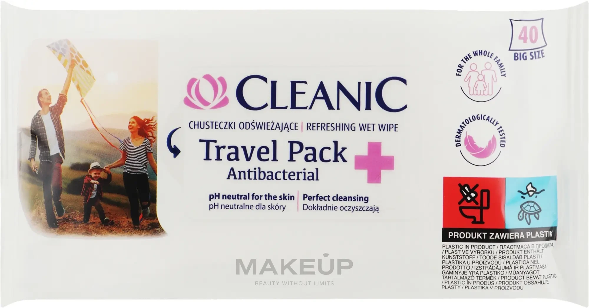 CLEANIC TÖRLŐKENDŐ ANTIBACT.TRAVEL PACK 40db