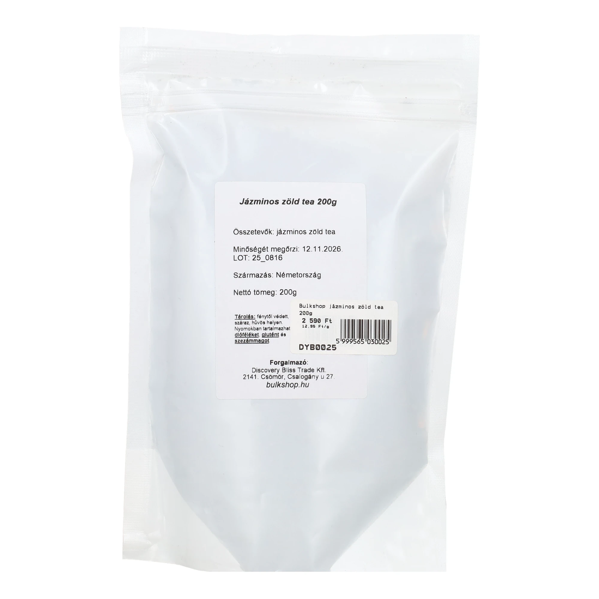 Bulkshop jázminos zöld tea 200g