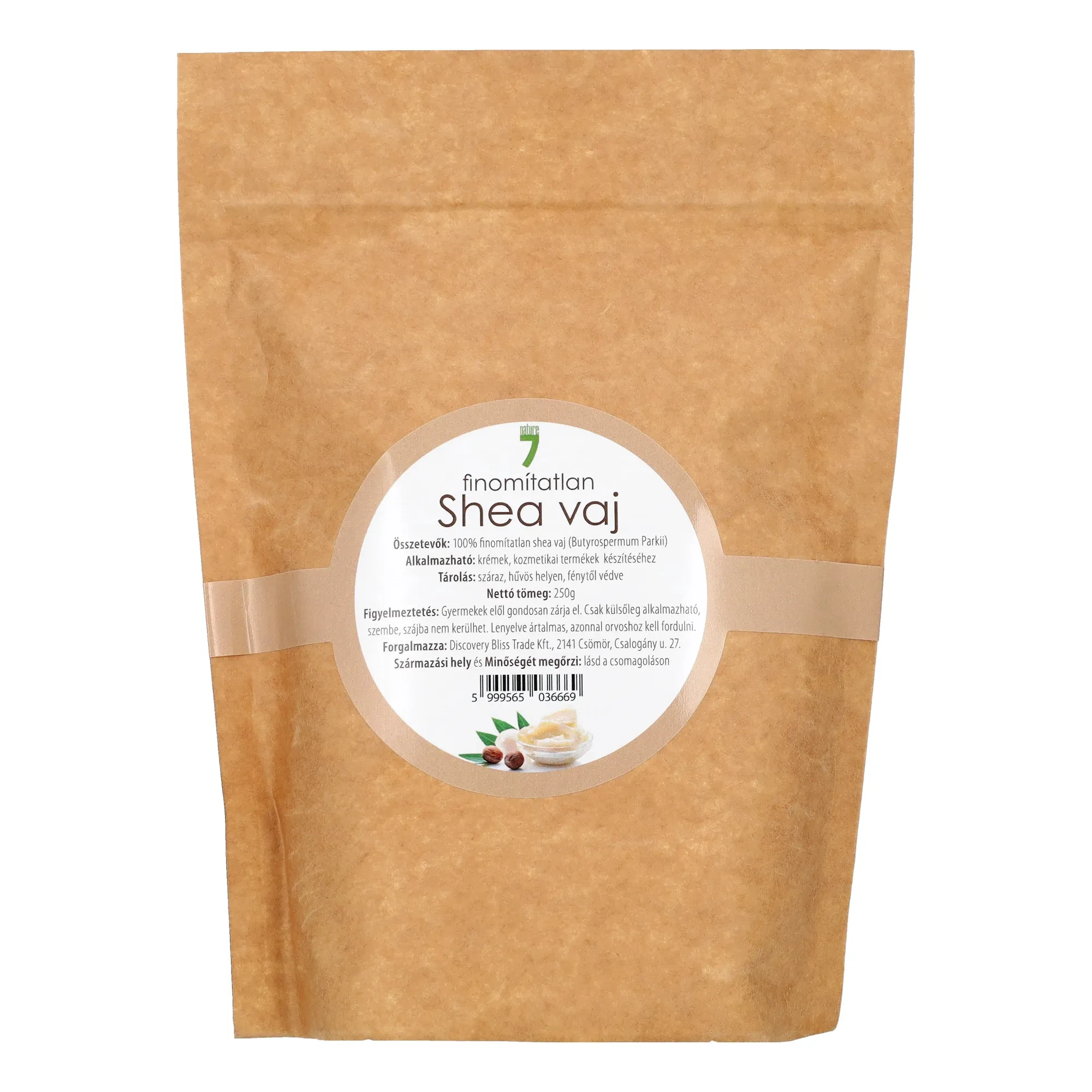 Nature7 Finomítatlan Shea vaj 250g