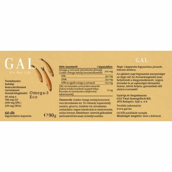 GAL Omega-3 Eco lágyzselatin kapszula 60 db
