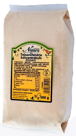 Tejsavófehérje koncentrátum 500 g (Dénes Natura tejsavó fehérje)