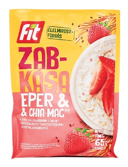 Fit reggeli zabkása chia maggal eperrel ízesítve 65 g
