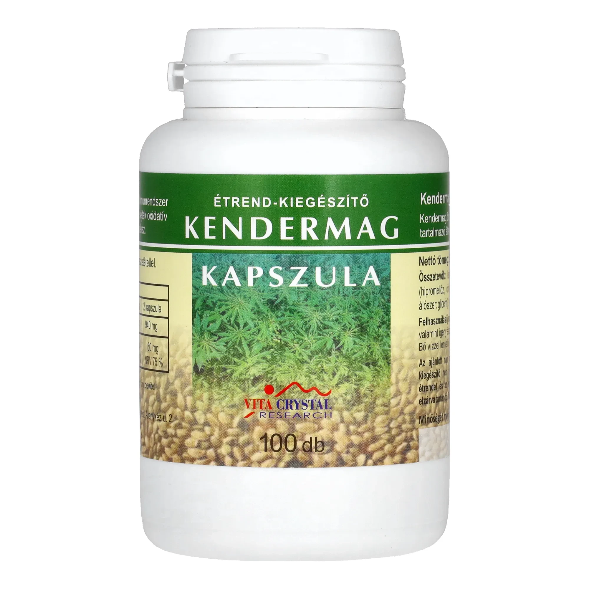 Vita Crystal Kendermag kapszula 100db