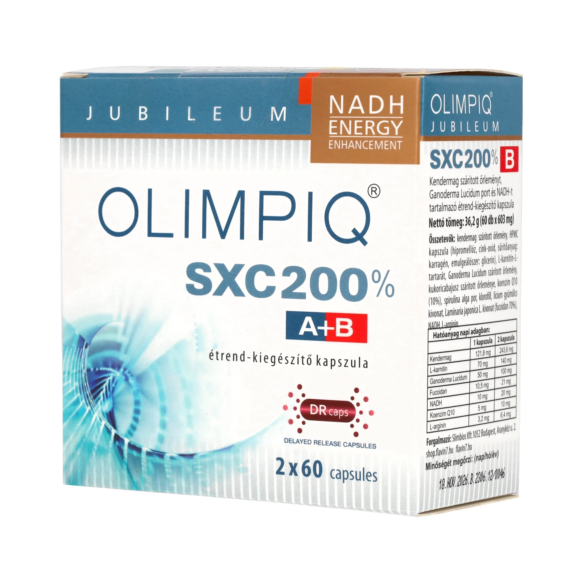 Olympiq SXC Jubileum  200 % A+ B Étrend-kiegészítő Kapszula 2x60 db