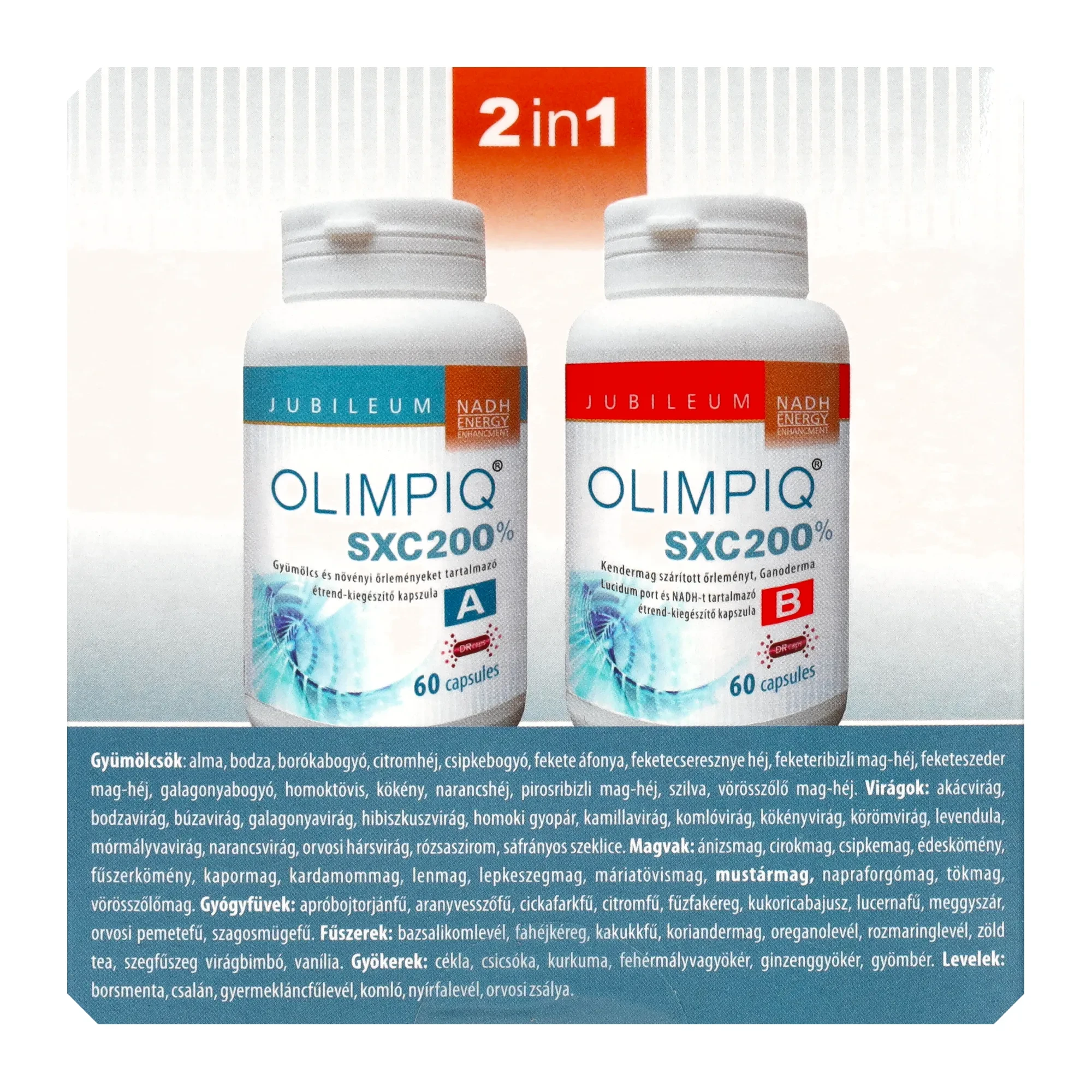 Olympiq SXC Jubileum  200 % A+ B Étrend-kiegészítő Kapszula 2x60 db