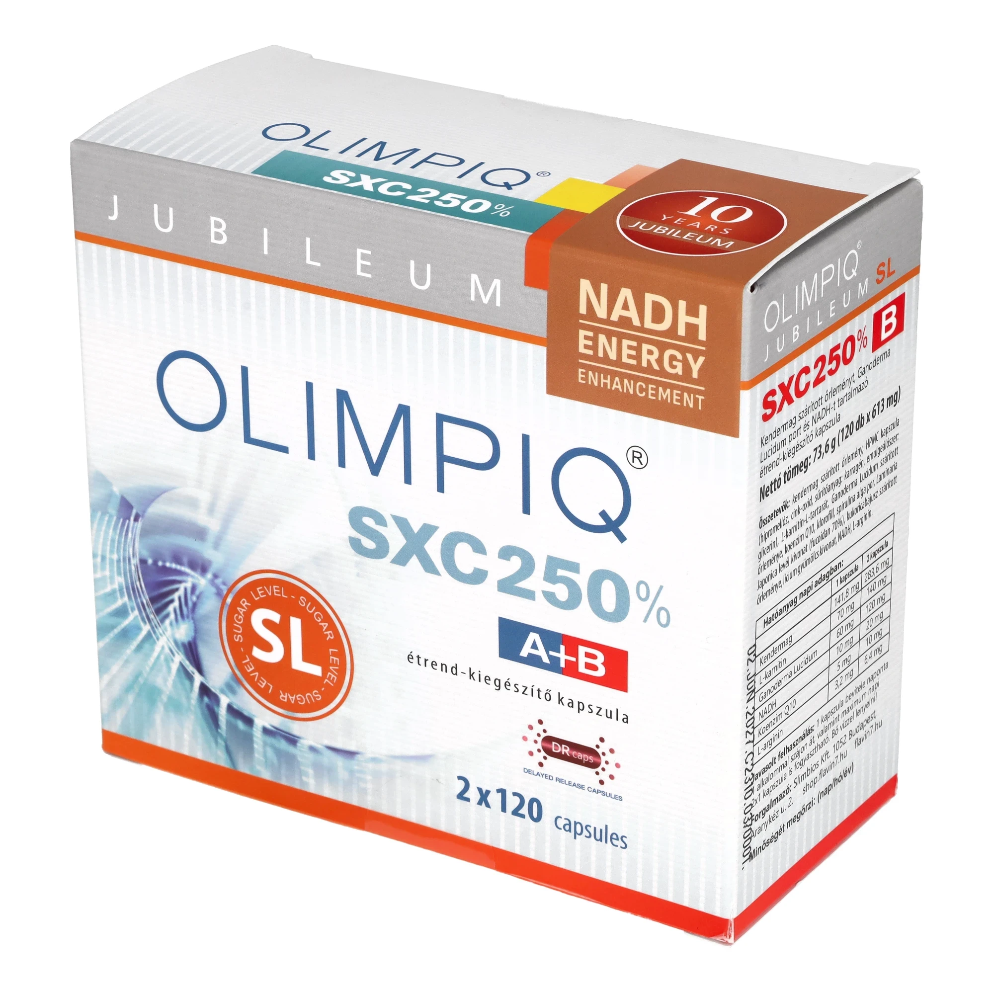 Olympiq SXC SL Jubileum 250 % A+B Étrend- kiegészítő Kapszula 2x120 db