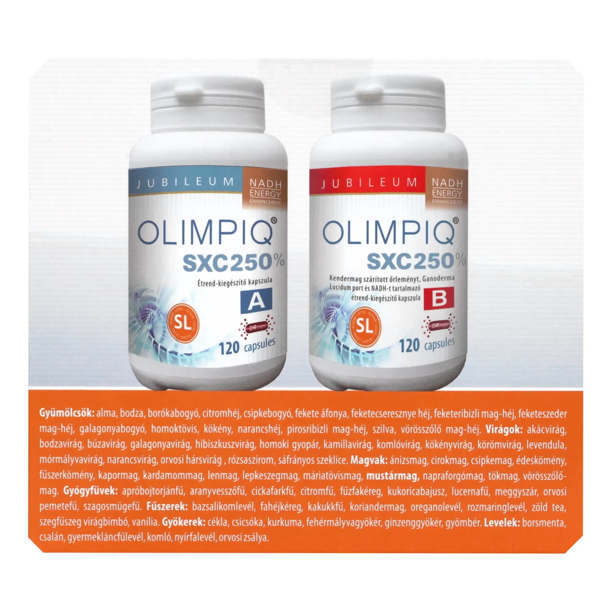 Olympiq SXC SL Jubileum 250 % A+B Étrend- kiegészítő Kapszula 2x120 db