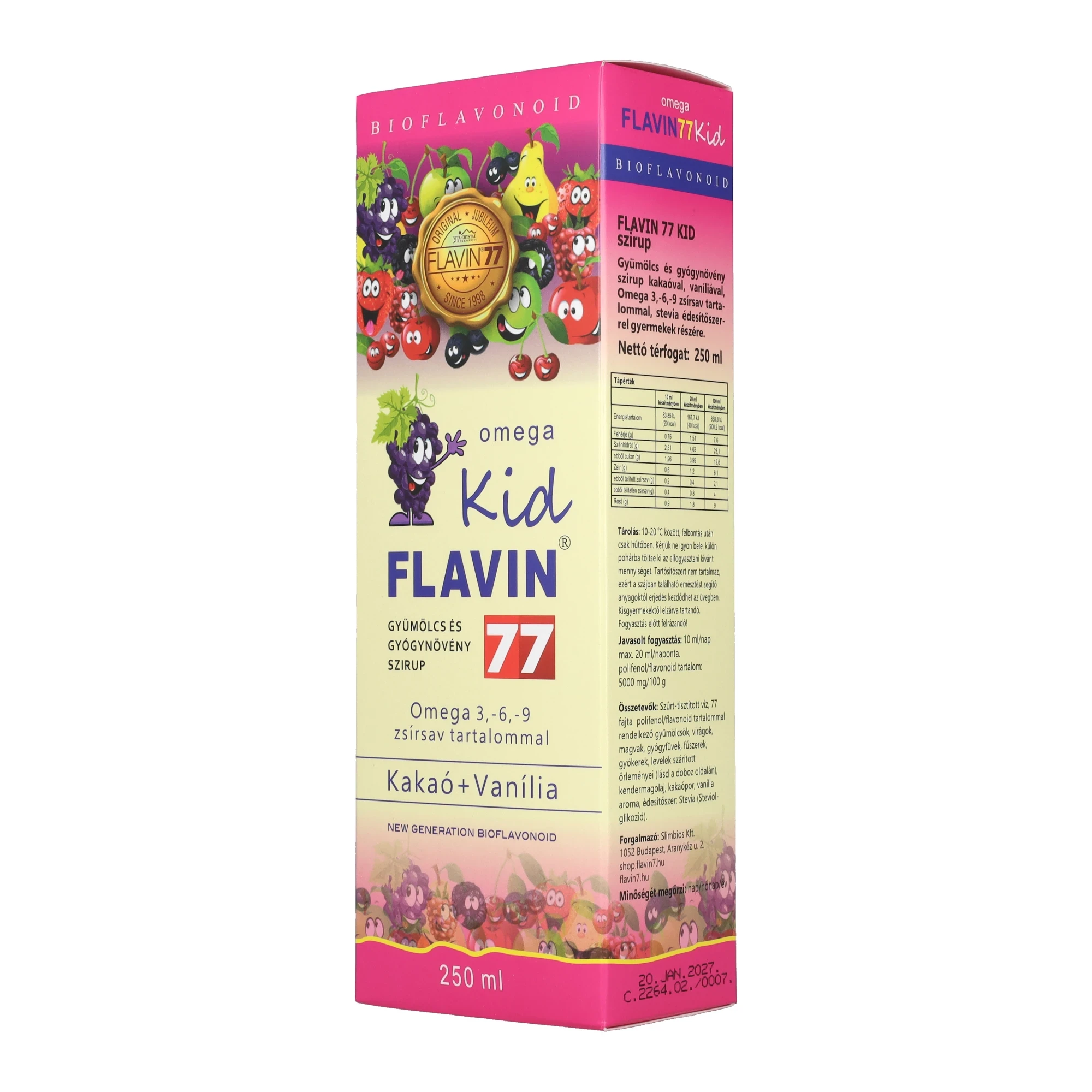 Flavin 77 Omega Kid szirup 250 ml (pink)