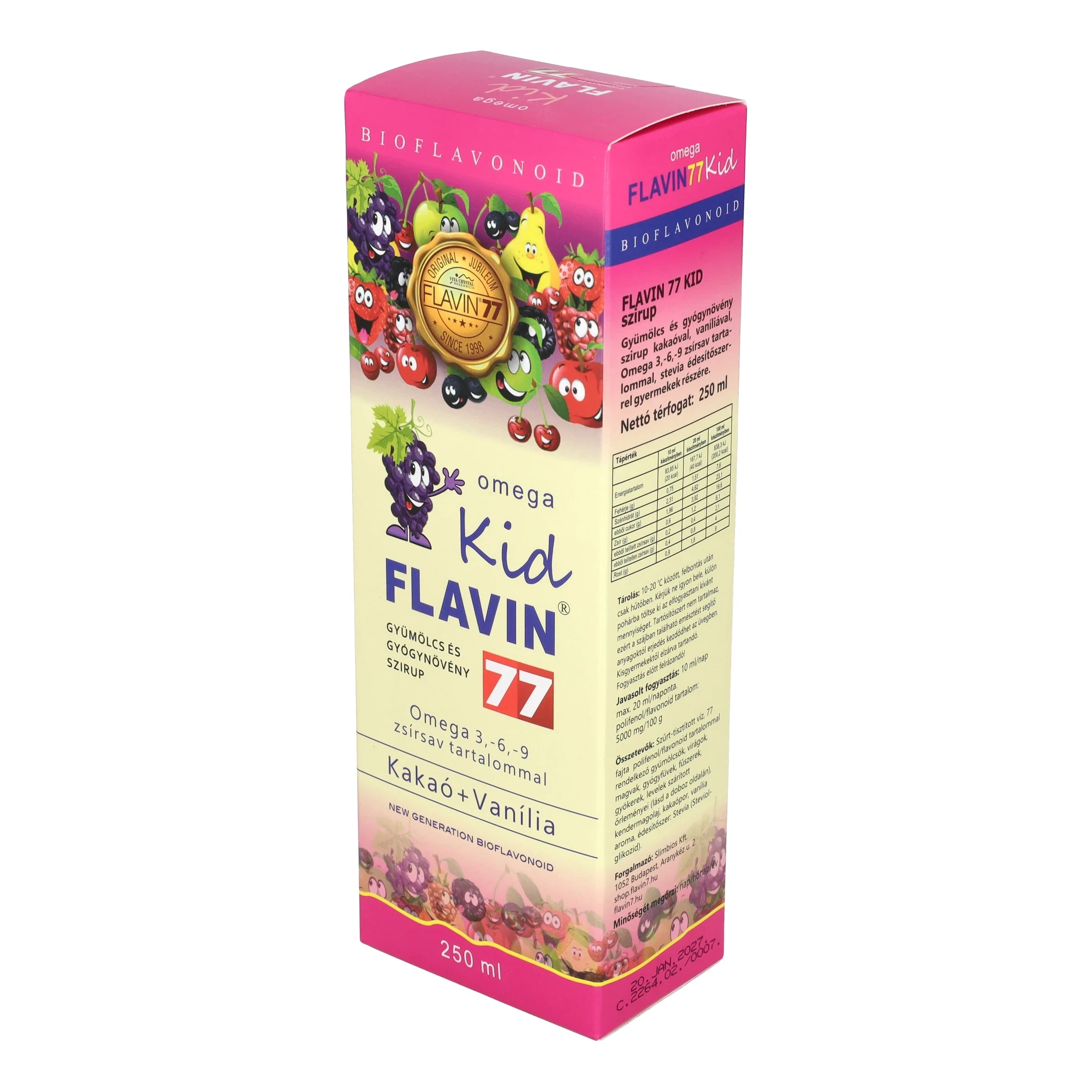 Flavin 77 Omega Kid szirup 250 ml (pink)