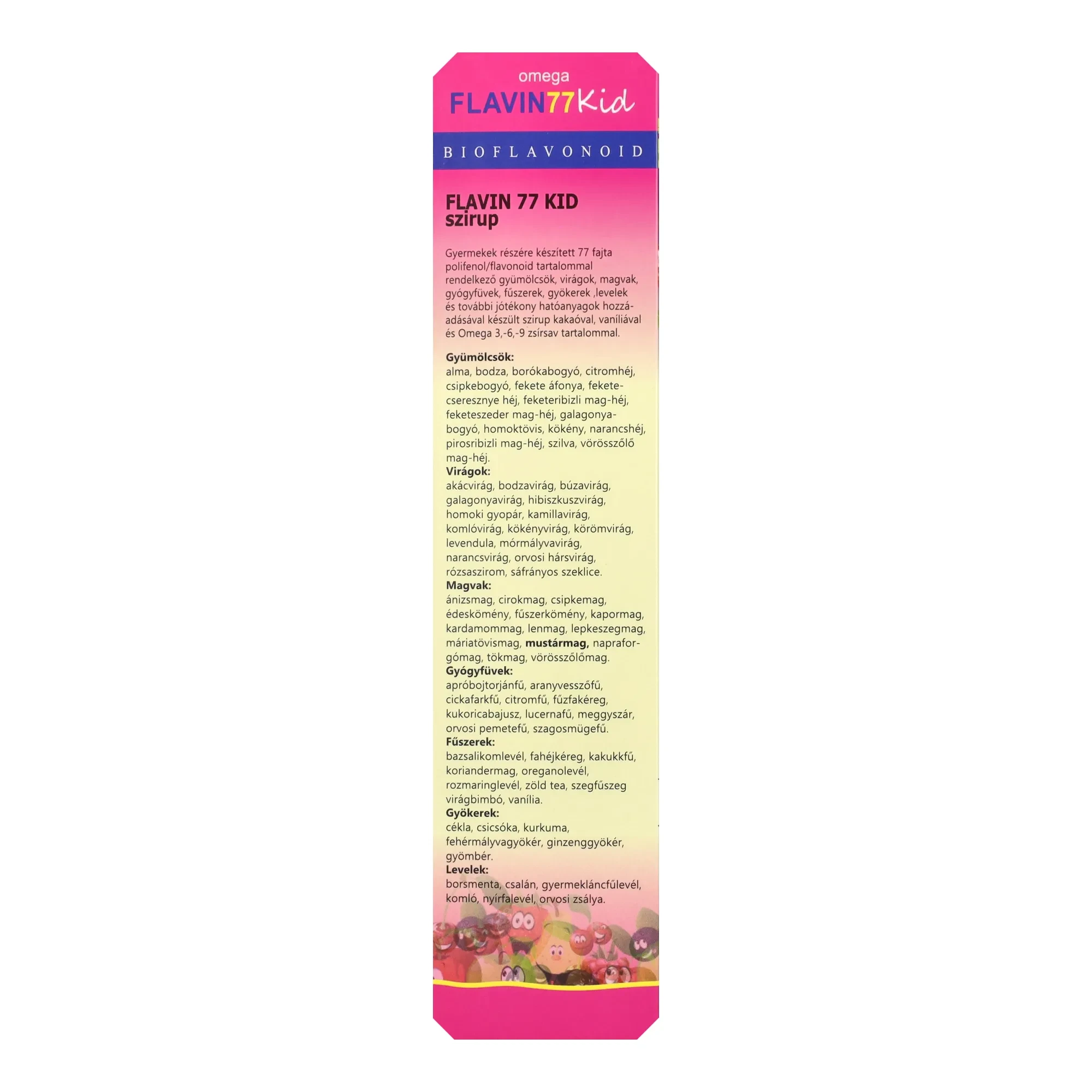 Flavin 77 Omega Kid szirup 250 ml (pink)