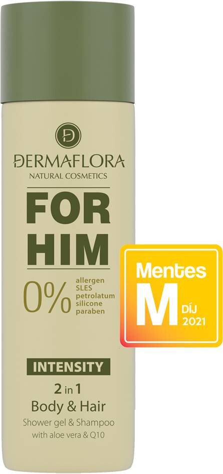Dermaflora 0% For Him Intensity tusfürdő és sampon 200ml